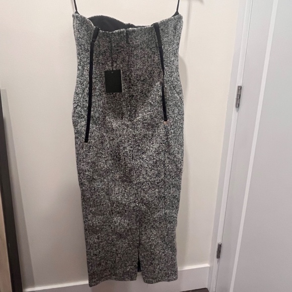 JLUX LT. Grey Royal Tweed Midi Dress - Picture 5 of 6